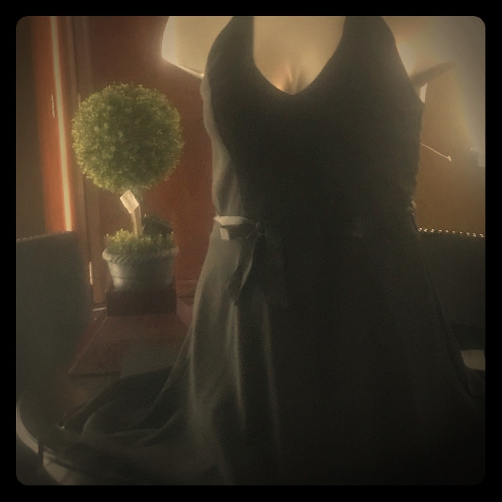 Vintage halter dress lined with slip